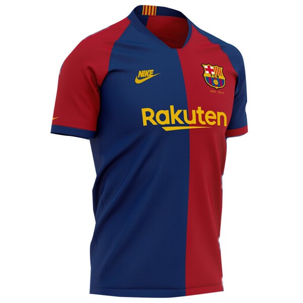 Camiseta Barcelona Primera equipación 120th Azul Rojo